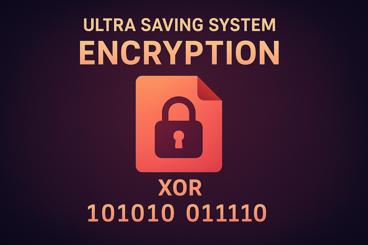 Ultra Saving System — AES Encryption, Editor Tools