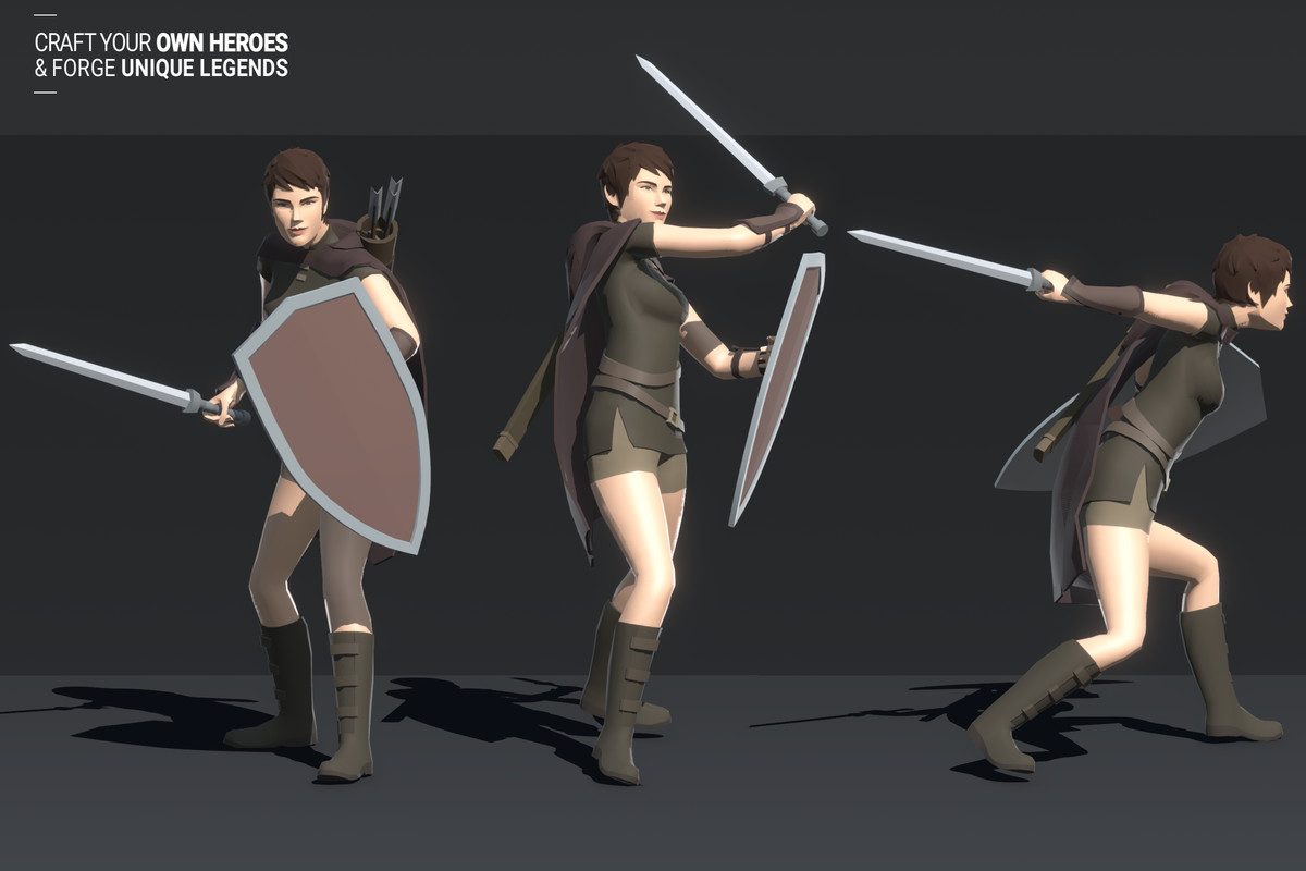 Polyquest Heroes: Warrior I Huntress