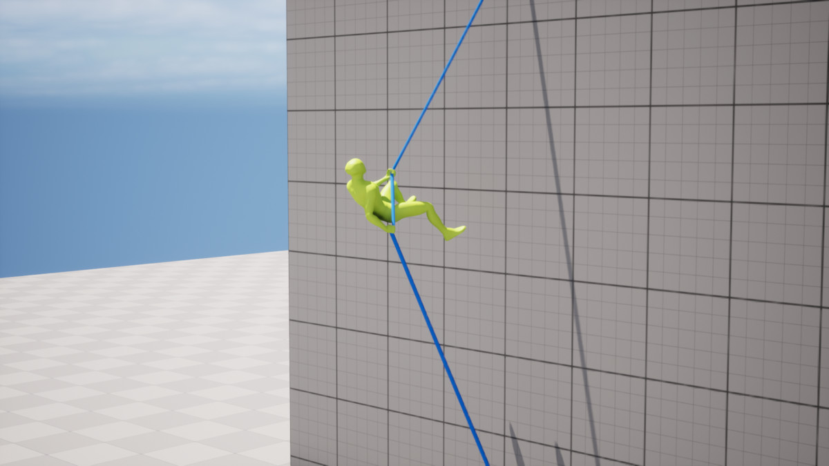 Rappel & Rope Climb Animation