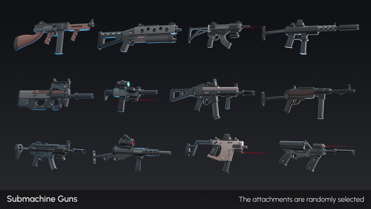 Firearms - Low Poly 3D Models Pack