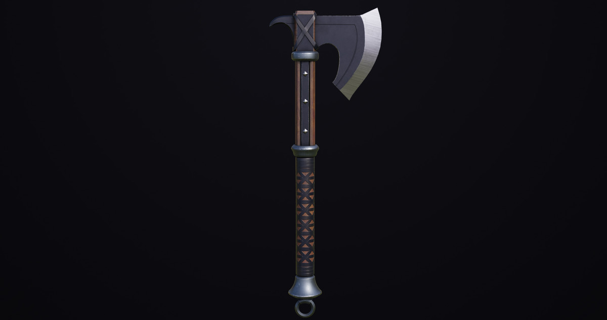 Battle Axe 14 Blue URP HDRP Textures