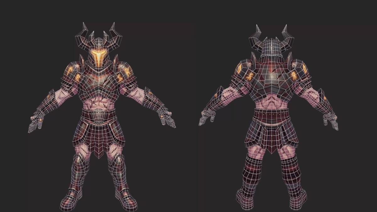 Stylized Infernal Warrior - Humanoid Low Poly