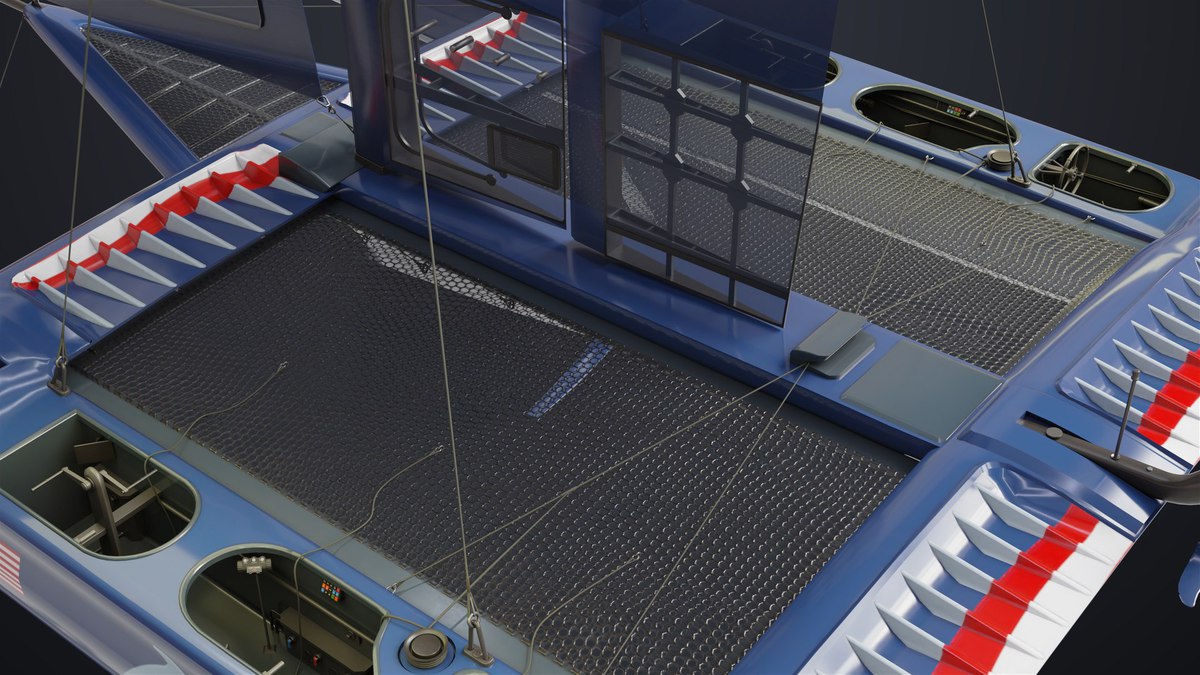 Yacht Hydrofoil Sailing Boats HDRP URP Textures