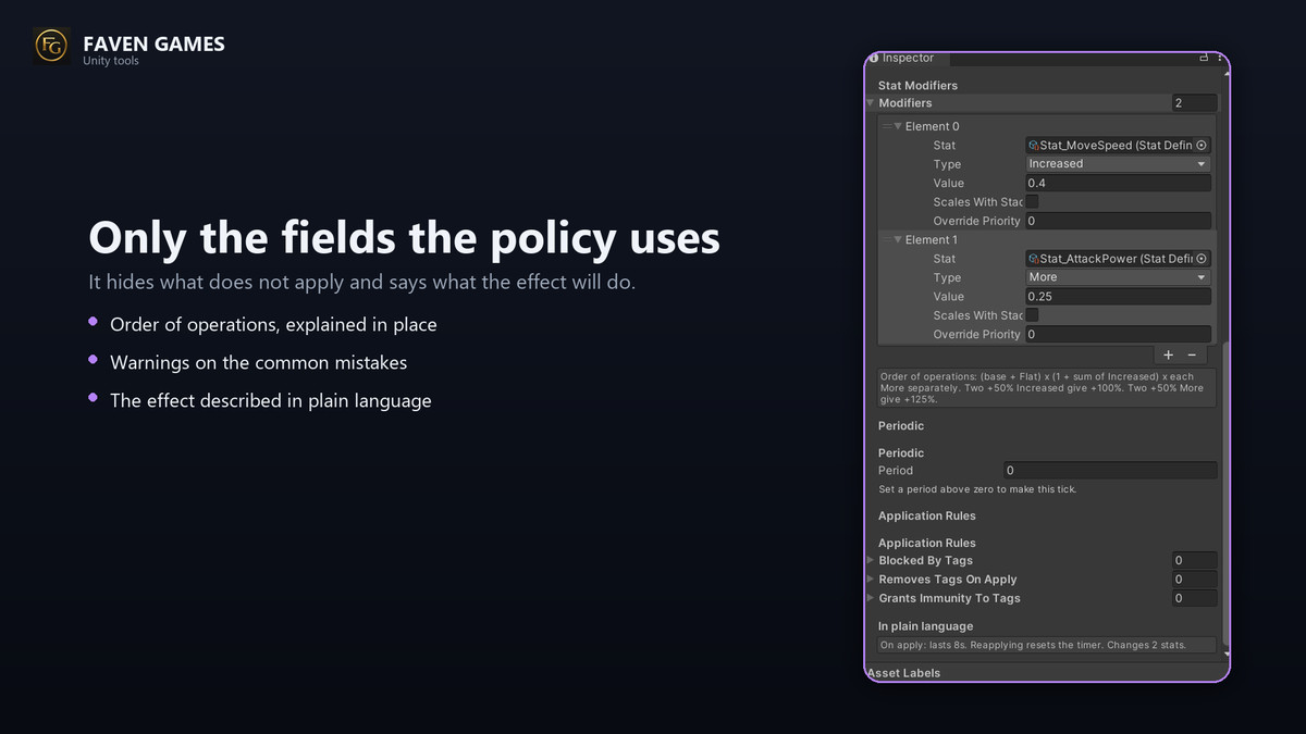 Status Effect System - Buffs, Debuffs, DoT & Stat Modifiers