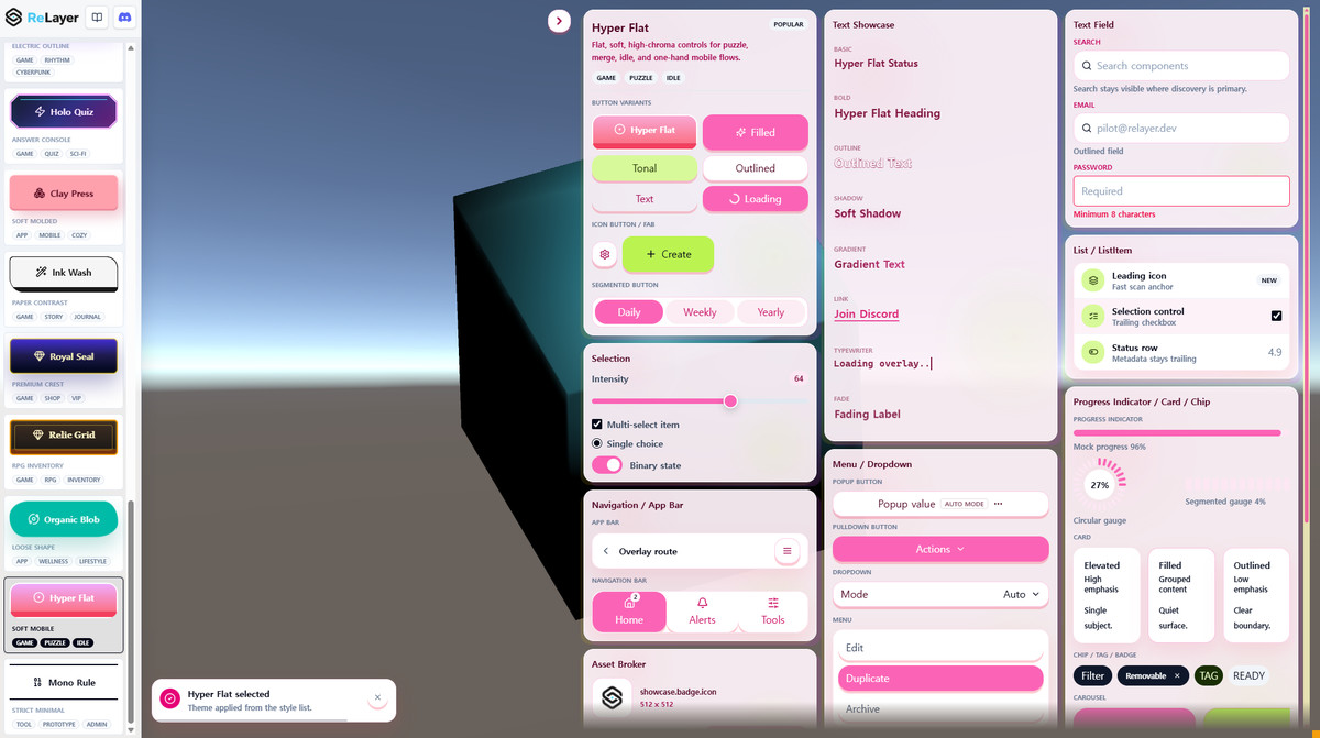 ReLayer - React UI Framework for Unity