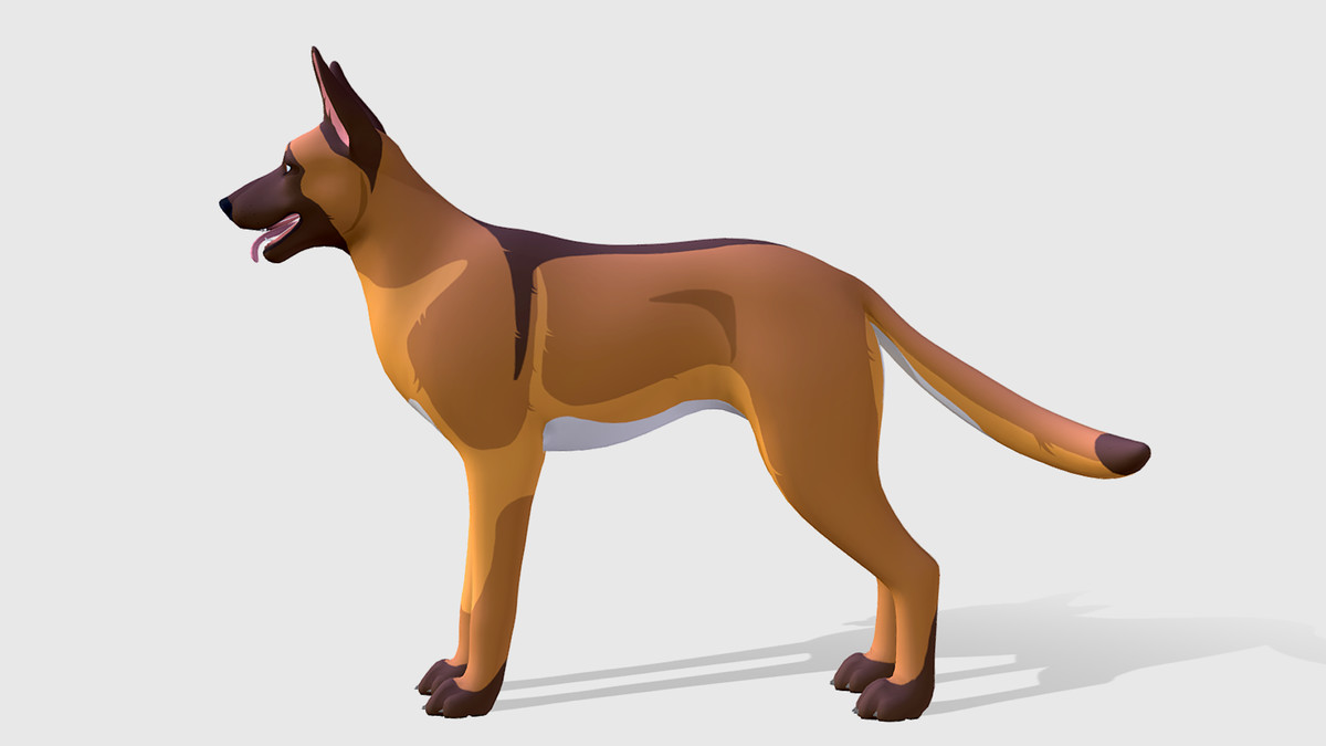 Cartoon Dog - Malinois