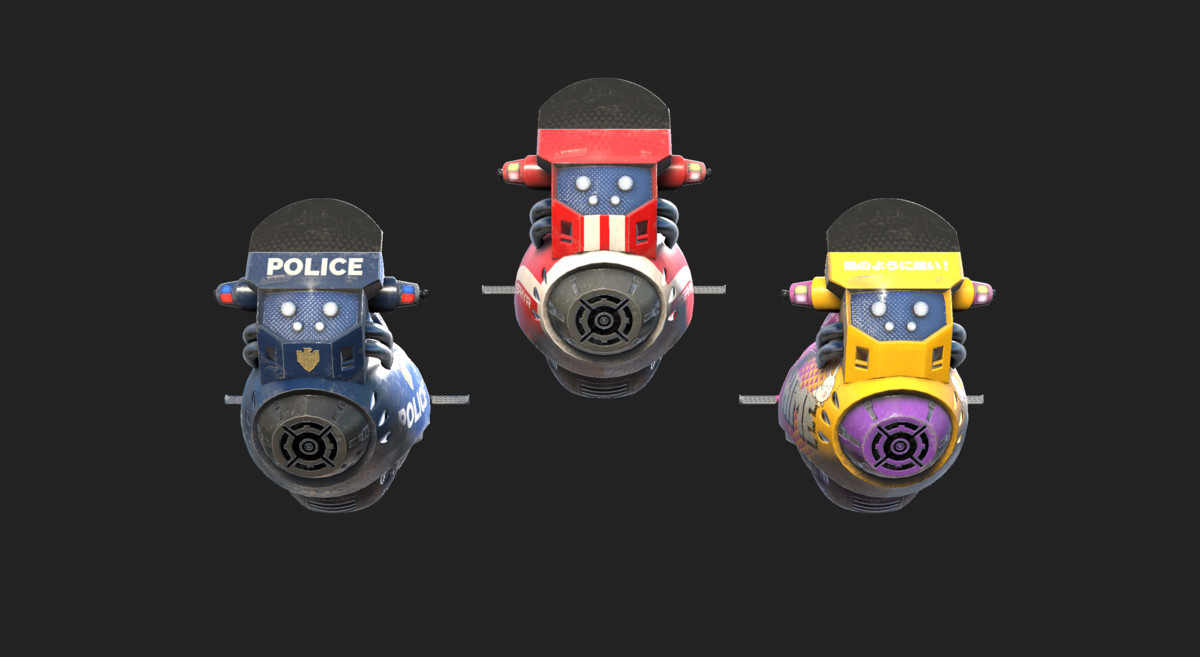 Sci-Fi HOVER SCOOTER /3x different skins!