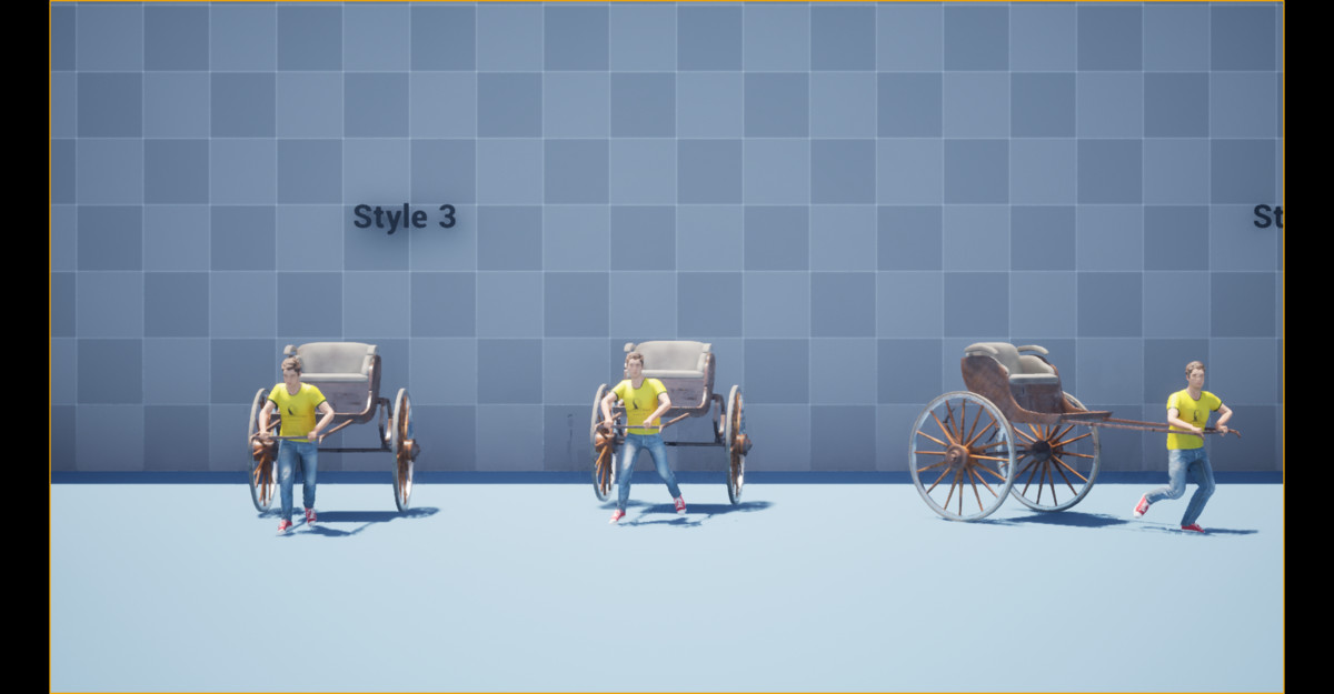 Hand Pulled Rickshaw Animation