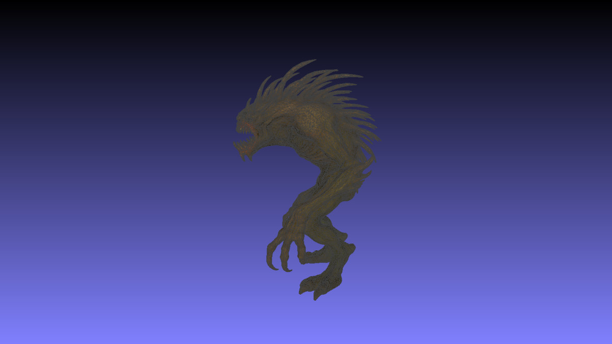 Dravhun - Rigged Low-Poly Cave Monster 3D Model