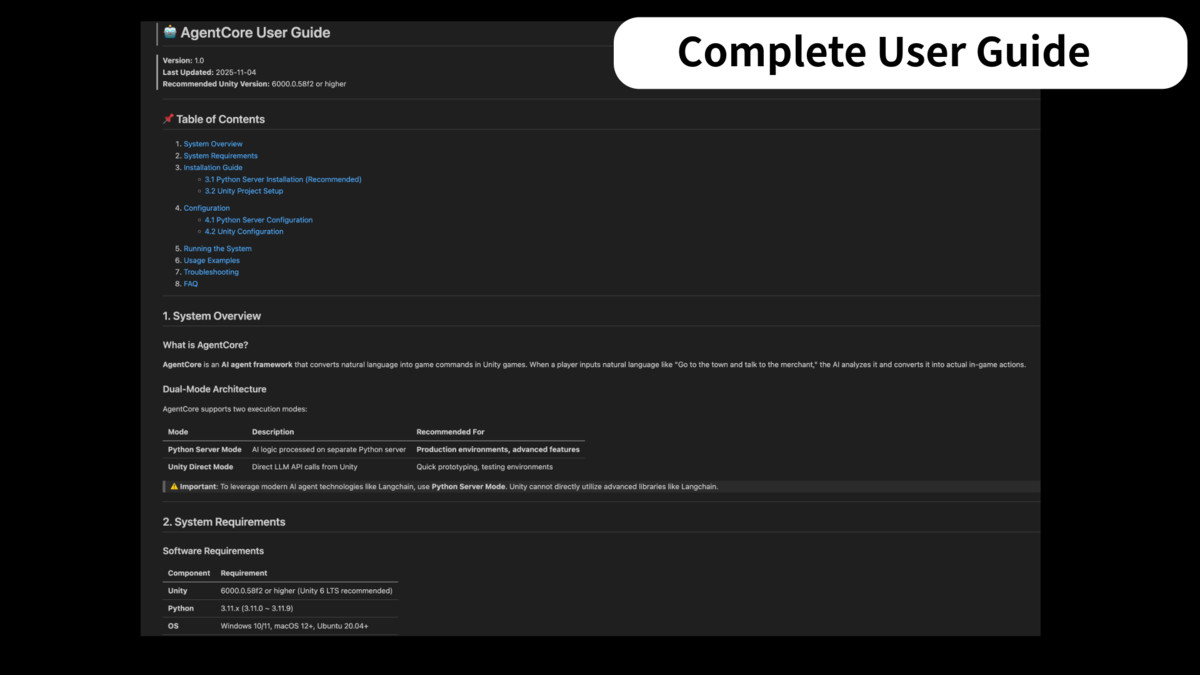 AgentCore – AI Game Command Framework