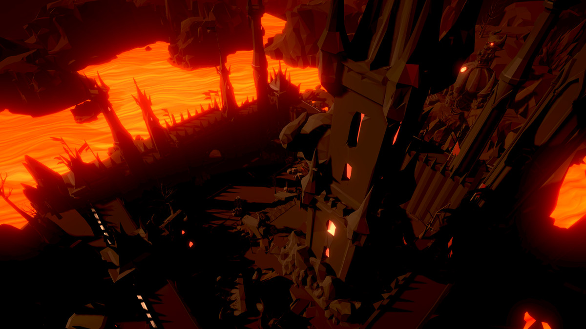 Dark Infernal Fortress - Low Poly