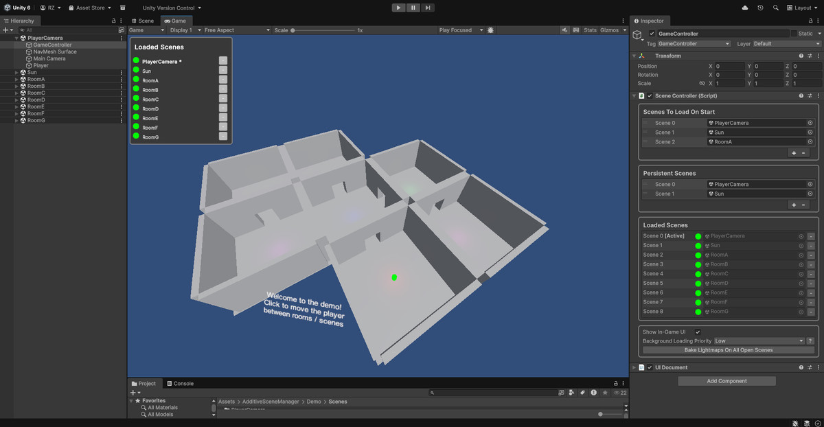 Additive Scene Manager