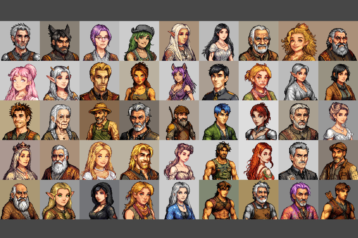 Medieval Fantasy RPG - Pixel Character Icons