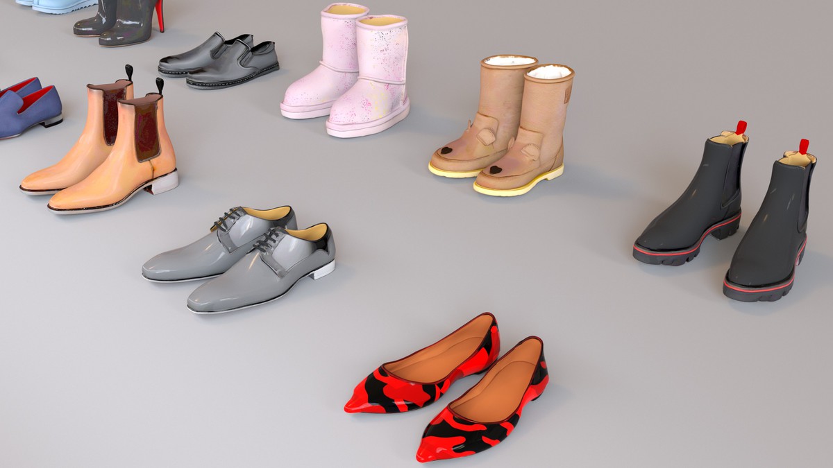 Ultimate Shoe Pack (72 Footwear Low-poly 3D models)