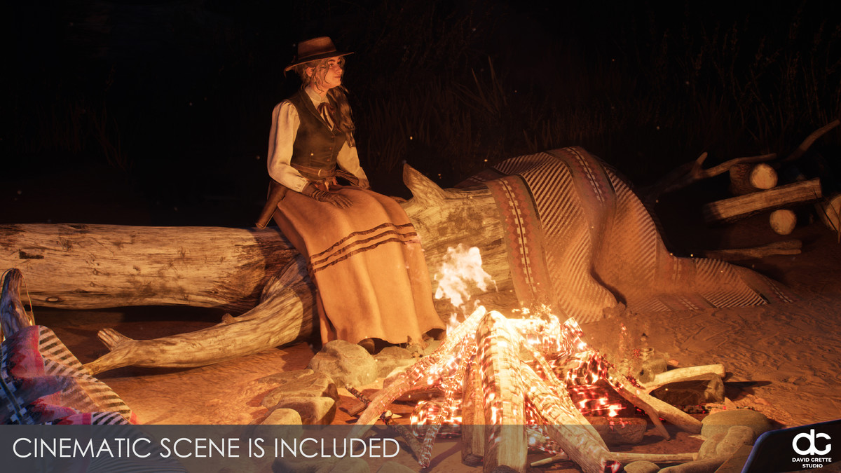 Western Character Rose- Adventure Ordinary RPG Action Citizen Wild West Woman