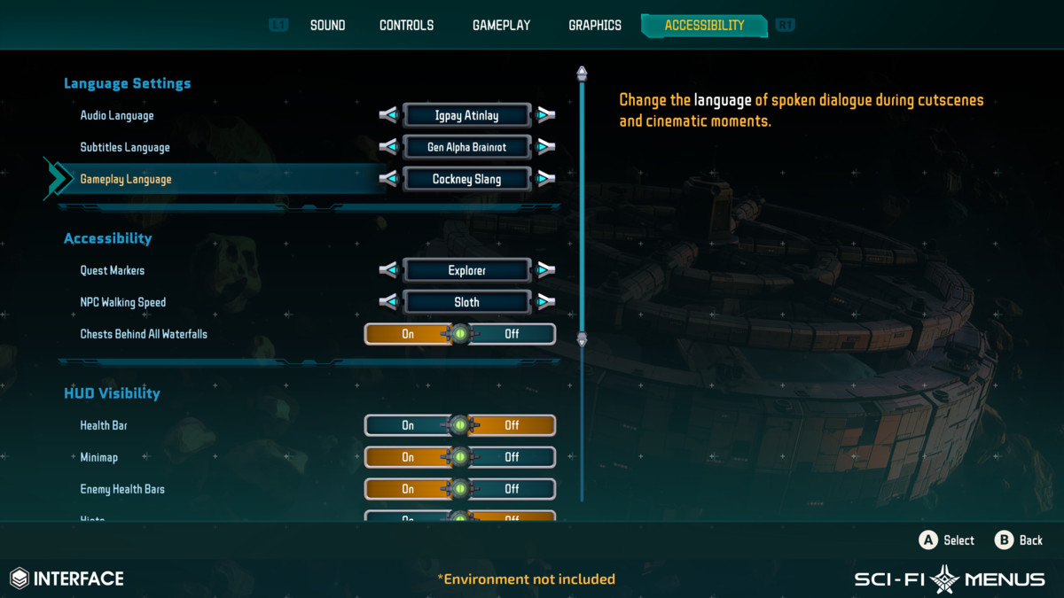 Sci-Fi Menus - Synty INTERFACE - GUI