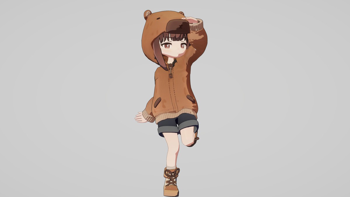 Cute Chibi Anime Girl Capybara Costume