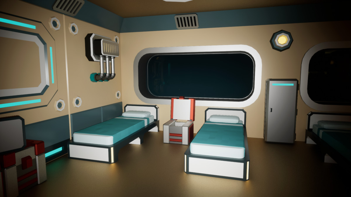 Sci-Fi Planetary Outpost: Ultimate Modular Construction Kit, low-poly stylized