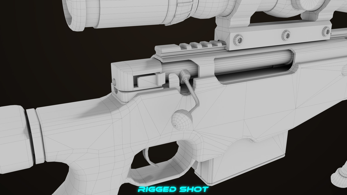 Sniper Rifle 03 Sandal URP HDRP Textures