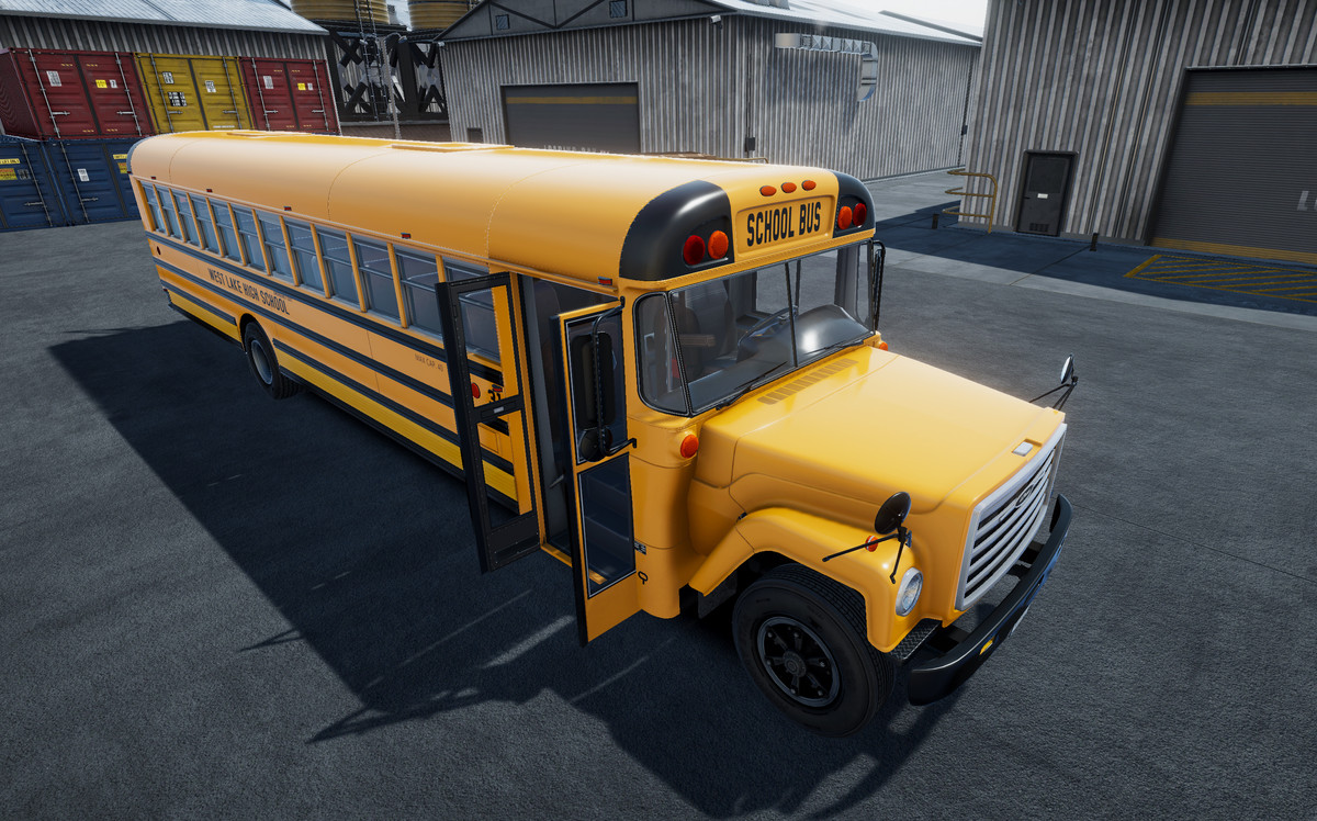 80s generic american school bus