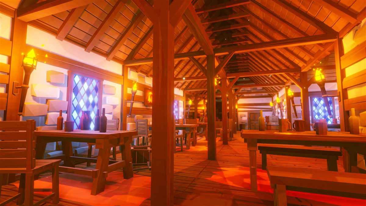 Low Poly Medieval Interior and Constructions