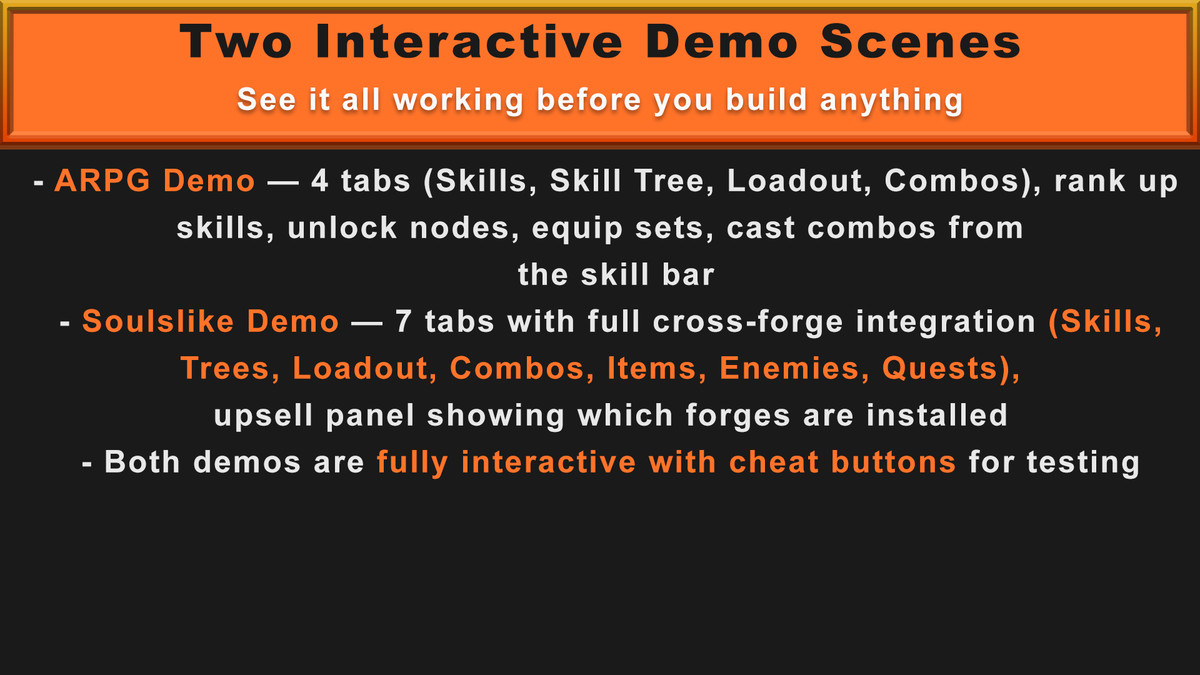Simple Skill Forge:No-Code Skills, Skill Trees, Loadouts & Combos w/ JSON Export