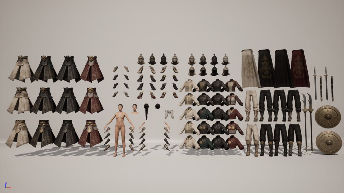 Chinese Warrior. Female Modular Bundle