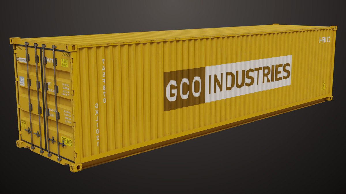5 Cargo Container Single Mat URP HDRP Textures