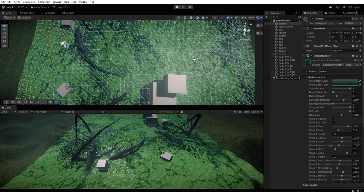 Swamp / Water shader (URP)
