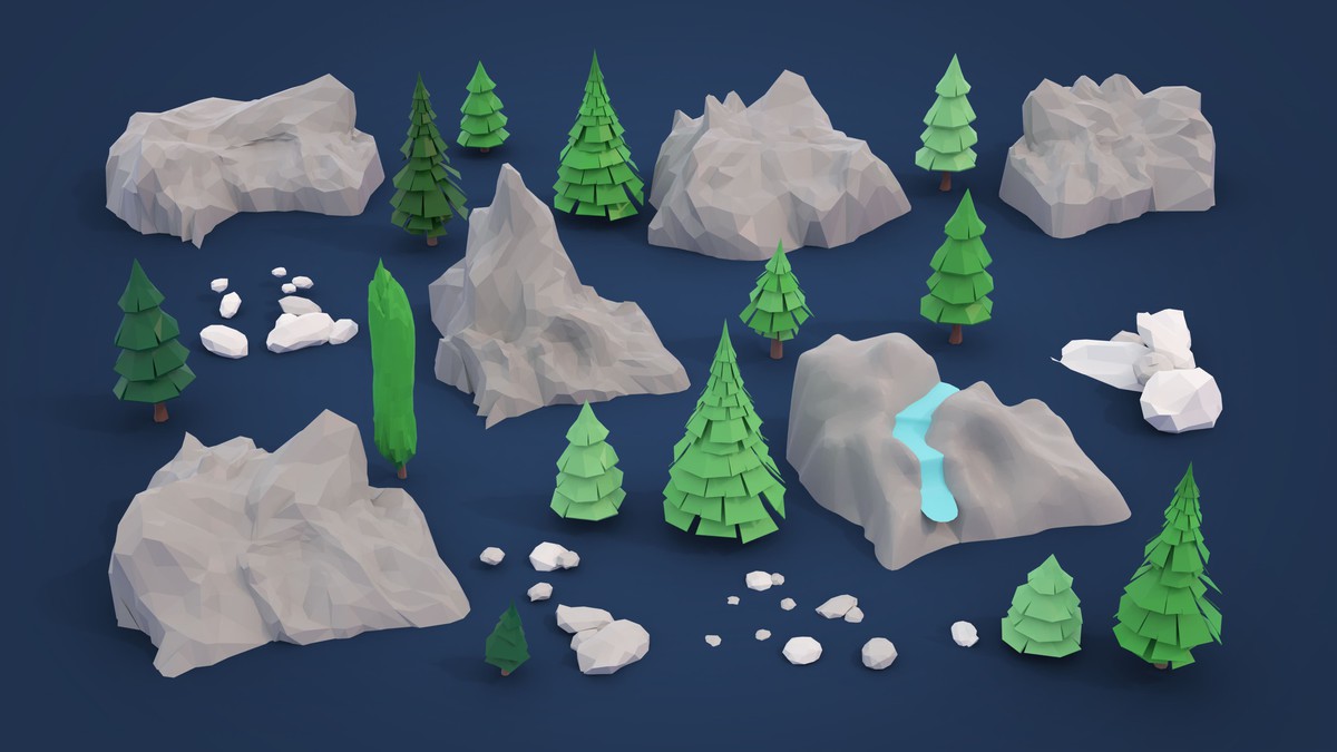 Village - Low Poly 3D Models Pack