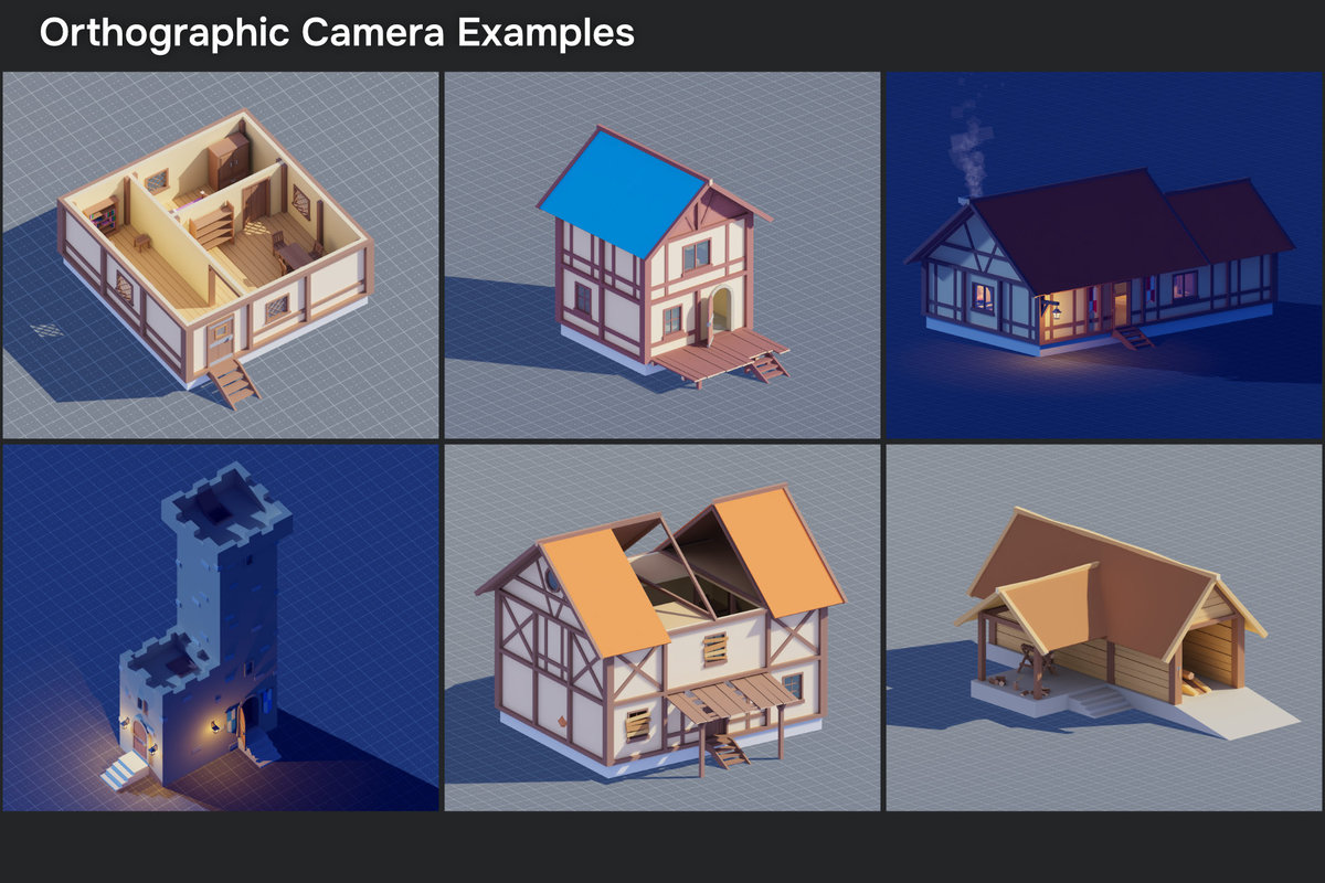 Low Poly Modular Medieval Buildings Pack