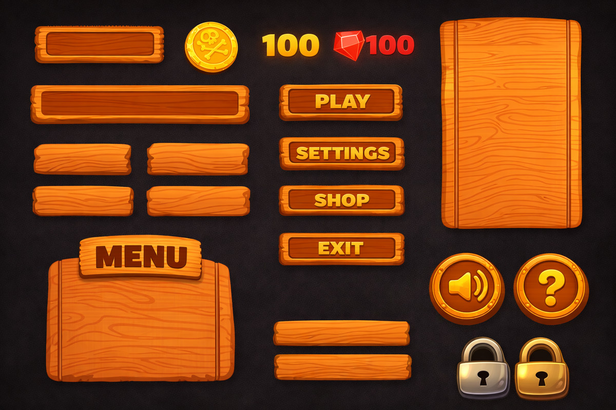 Mobile Main Menu UI Pack (Clean & Animated)