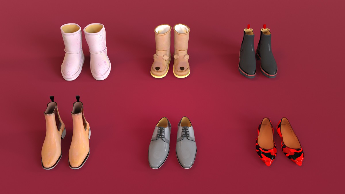 Ultimate Shoe Pack (72 Footwear Low-poly 3D models)