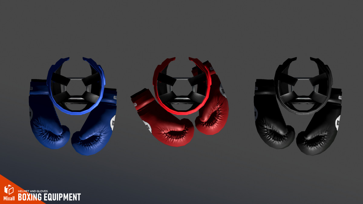 Boxing equipment - helmet and gloves