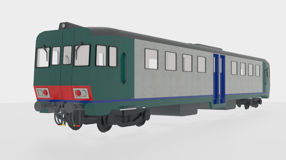 (URP) Simple Italian Train 3D model
