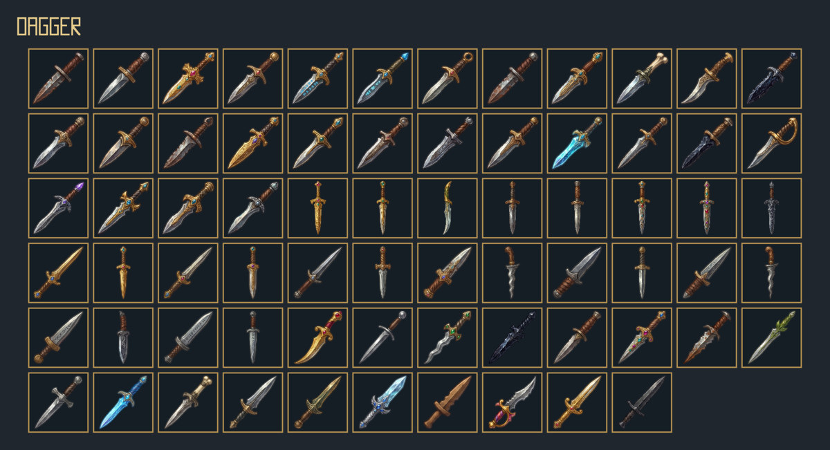863 Weapon Icons – Mega RPG Weapon Pack