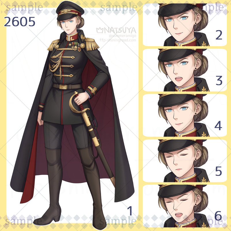 Anime Character Art Pack: 2605 - Image: Female, soldier, military