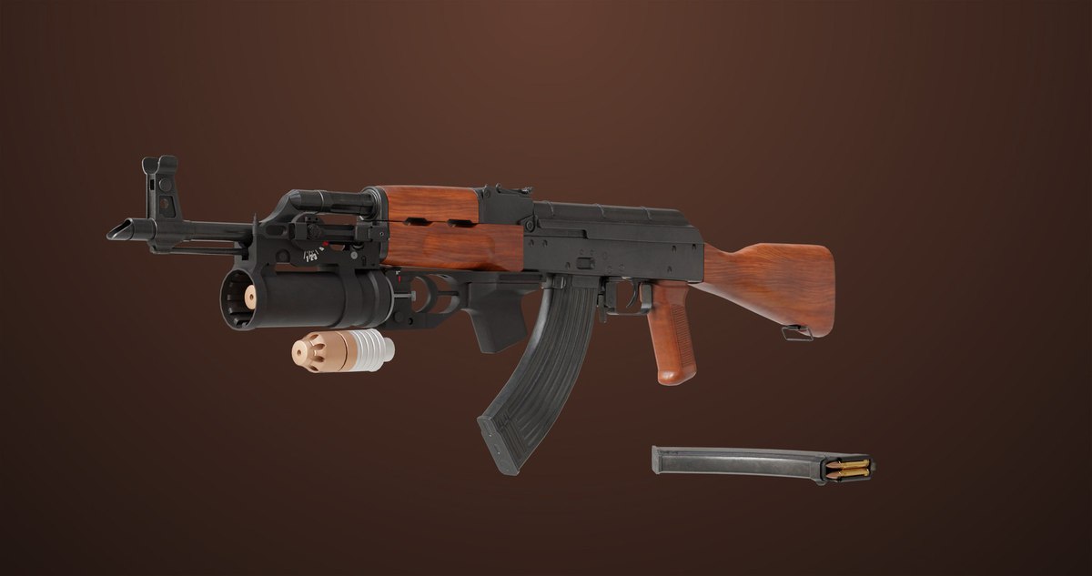 Light Machine Gun 10 Wood URP HDRP Textures