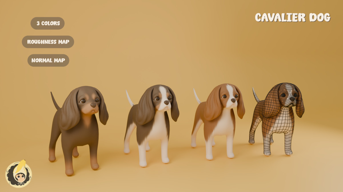 Animated Cavalier Dog