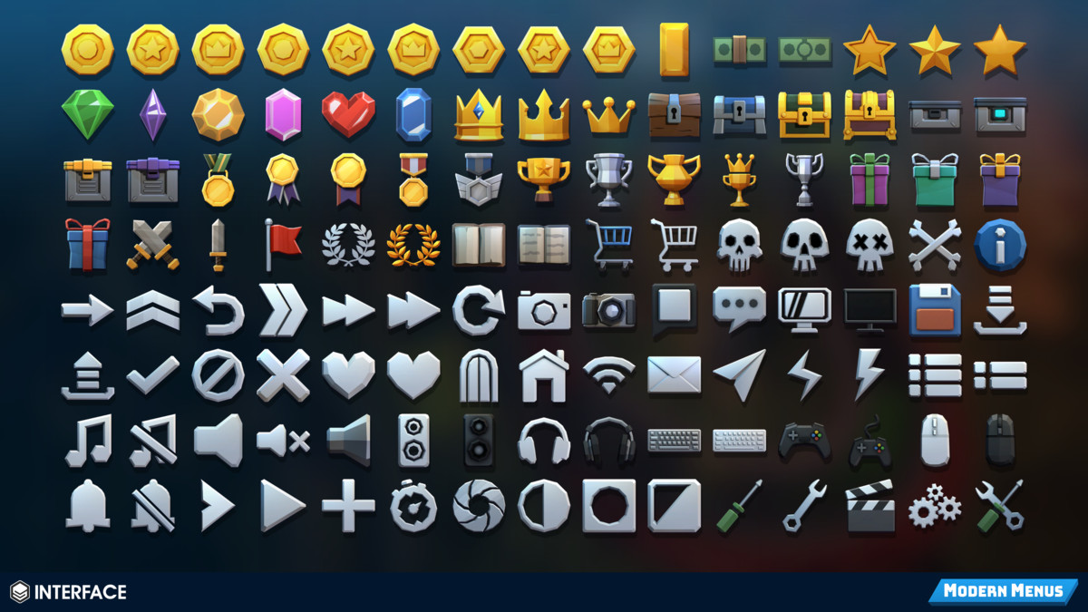 Modern Menus - Synty INTERFACE - GUI