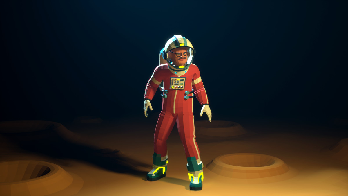Astronaut modular low-poly stylized