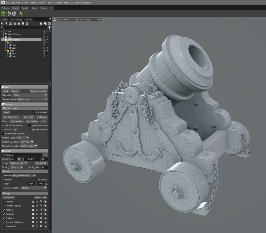 Mortar Medieval Cannon