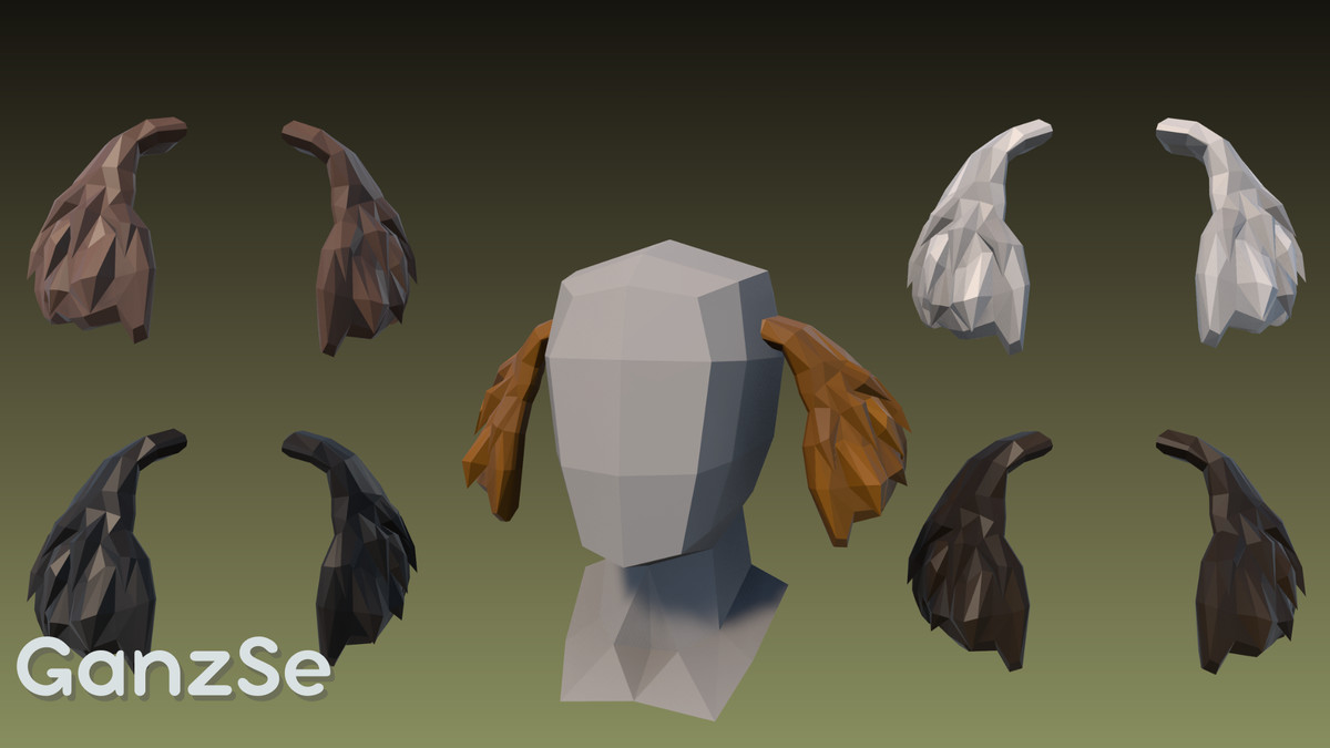 GanzSe Animal Ears - Fantasy Low Poly Pack