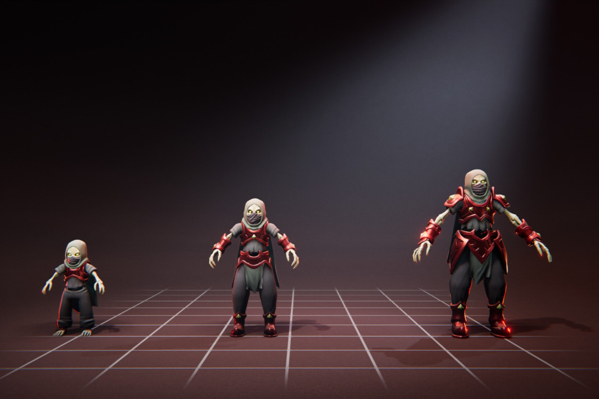 Robe Skeleton - 3 Characters + Animations