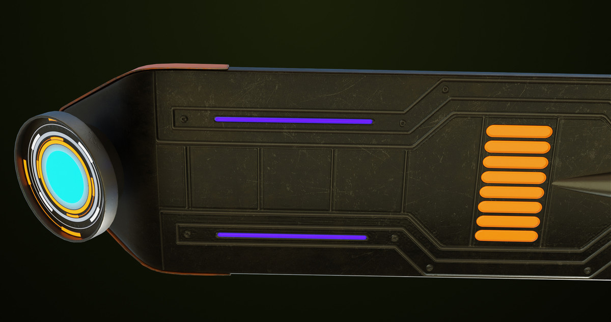 Sci Fi Hoverboard 08 URP HDRP Textures