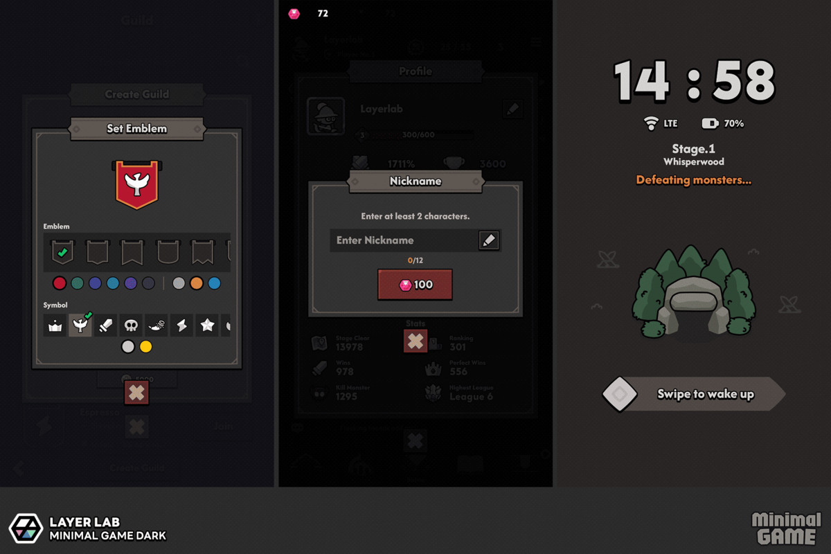 GUI Pro - Minimal Game Dark