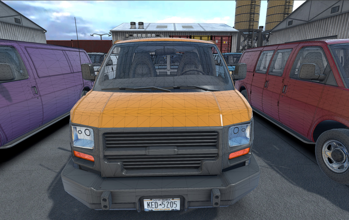 Industrial american van