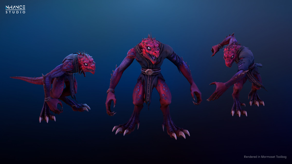 Modular Stylized Fantasy Lizard