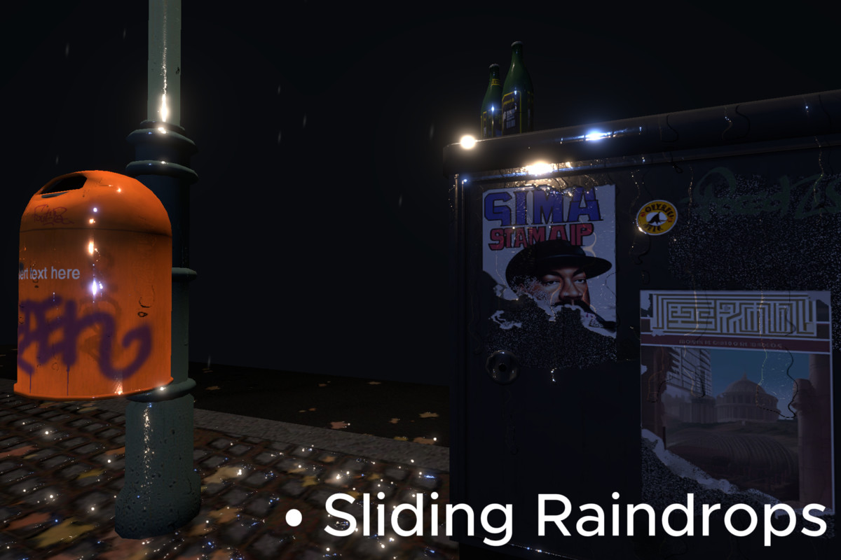 Dynamic Rain & Wetness System: Rivulets, Ripples, Interaction [URP]