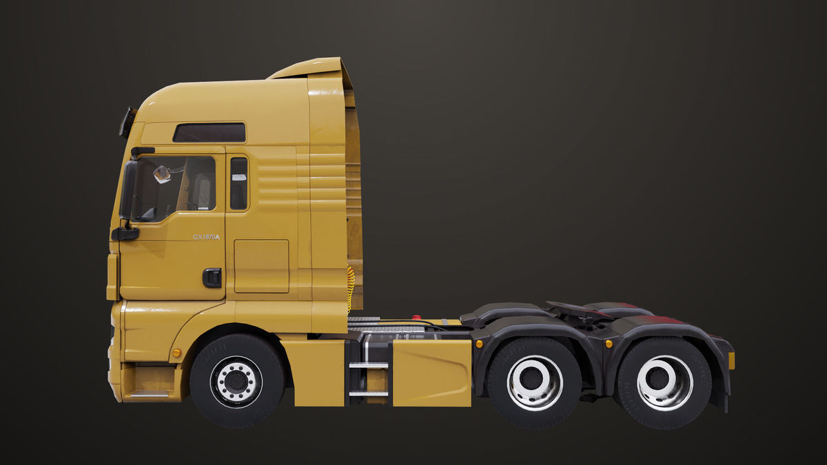 Heavy Truck 04 Chassis Yellow